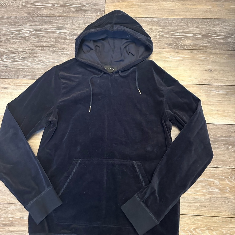 Pacsun Velvet Navy Blue Hoodie